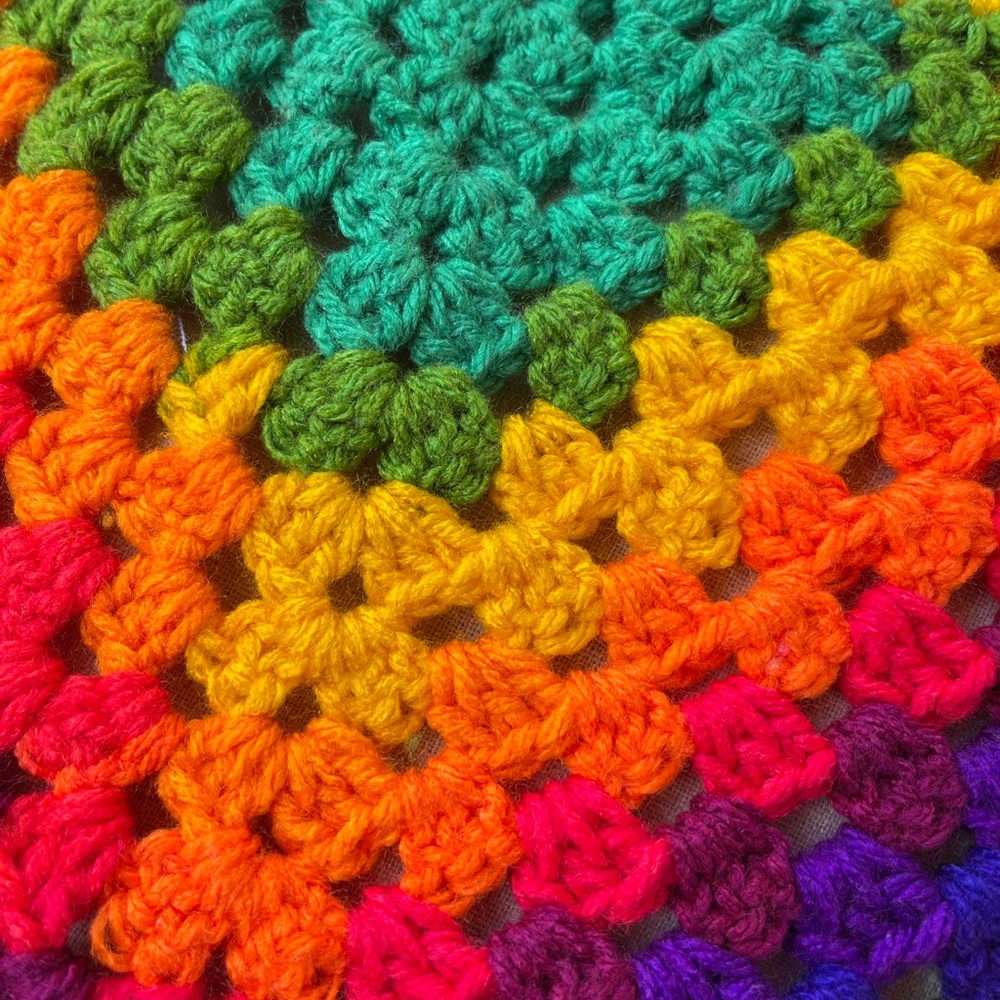 Bandana headscarf multi color rainbow - Picture 3 of 3